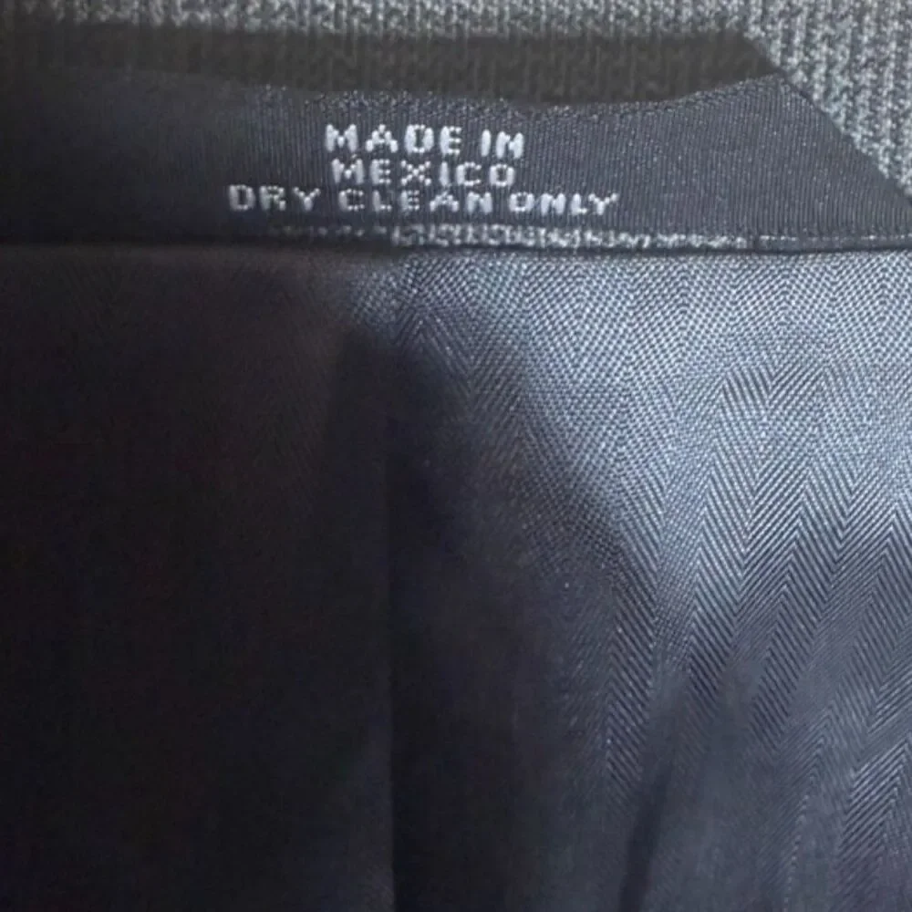 Haggar Black Label Men’s Gray Micro Check Blazer Sport Coat Two Button